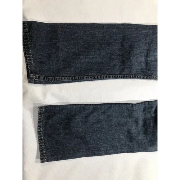 Signature Levis Strauss Jeans Mens 32x30 Blue Dark Wash Cotton Stretch Slim Fit - Picture 7 of 9